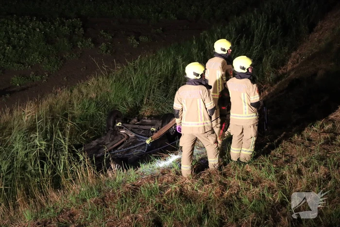 Wrak aangetroffen in sloot, bestuurder verlaat plaats van ongeval