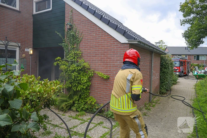 Brand slaat afzuiginstallatie in