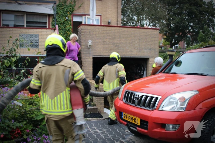 Garagebox volgelopen met water
