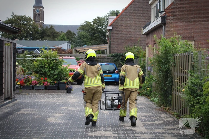 Garagebox volgelopen met water