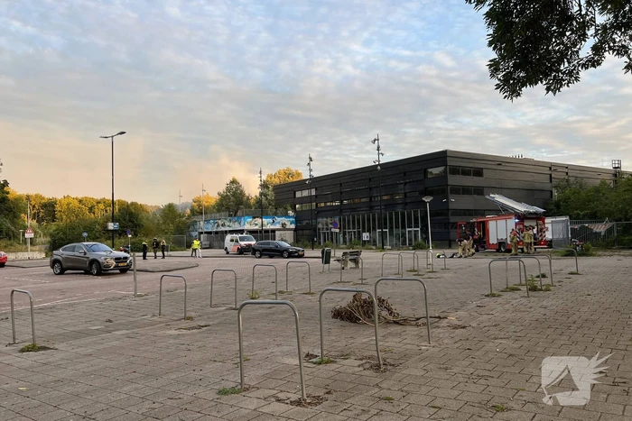 Grote rookontwikkeling bij hevige brand in voormalig waterpark