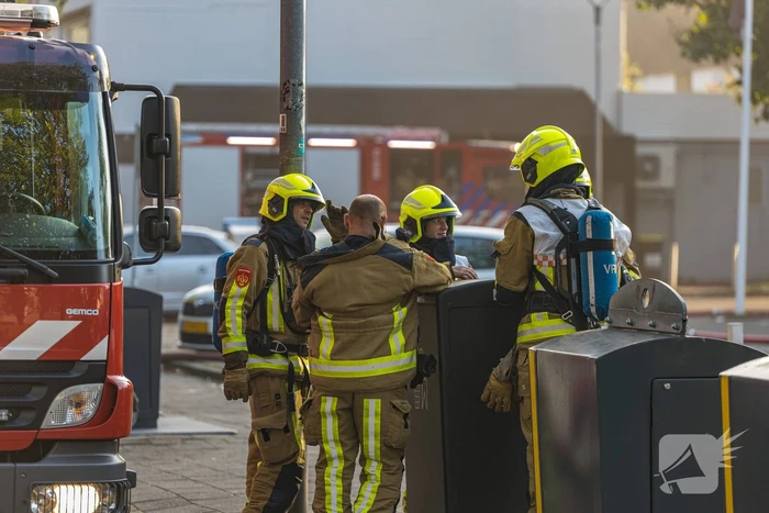Grote uitslaande brand bij Albert Heijn