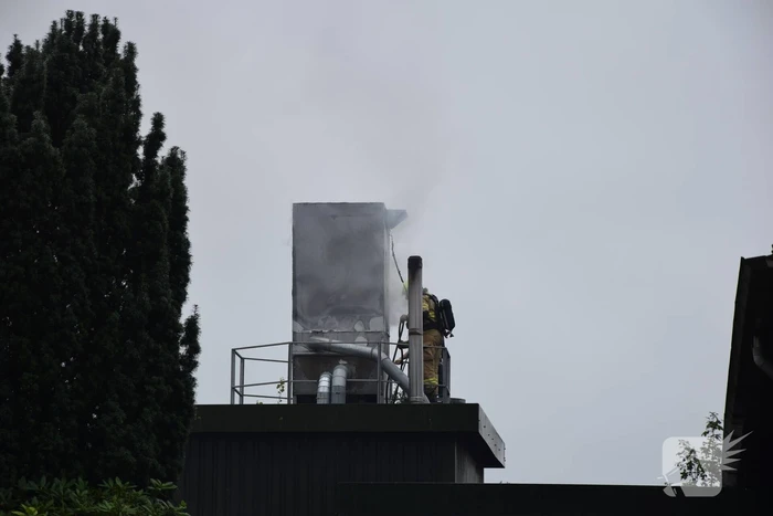 Uitslaande brand in houtverwerkingsbedrijf