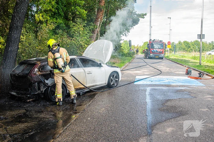 Auto rijdend in brand gevlogen