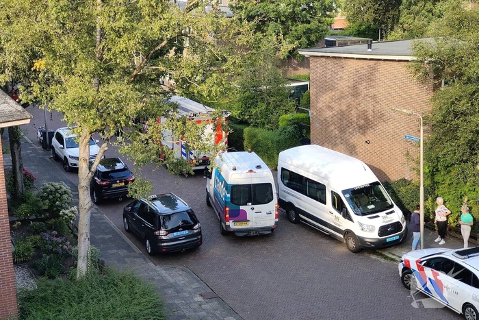 Gaslek in voortuin van woning
