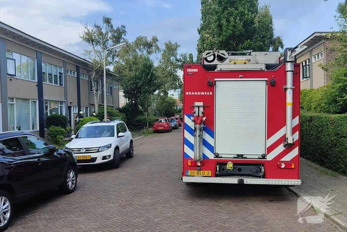 Gaslek in voortuin van woning