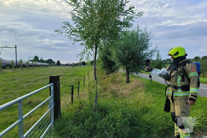 Brandgeur door vastgelopen remmen bij goederenwagon
