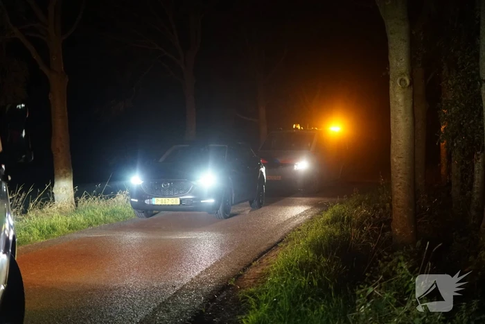 Scooter van de weg na uitwijkmanoeuvre