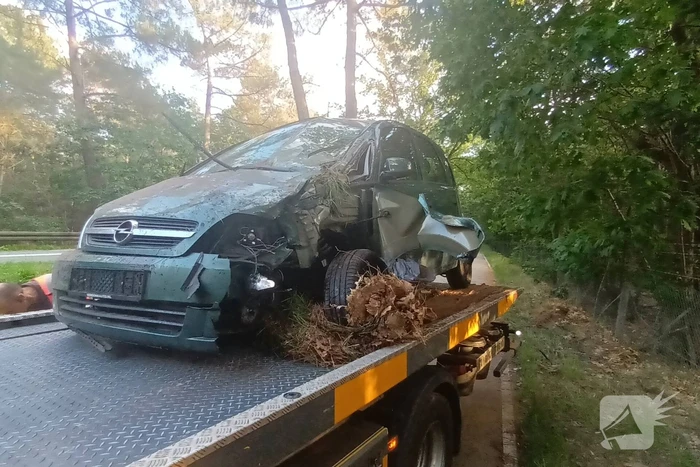 Gewonde en grote schade nadat auto van weg raakt