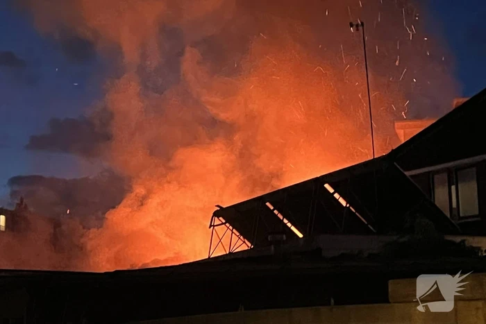 Uitslaande brand in een garage
