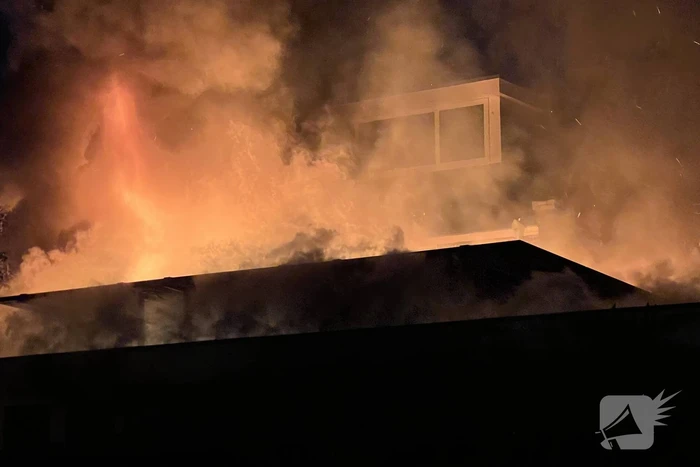 Uitslaande brand in een garage