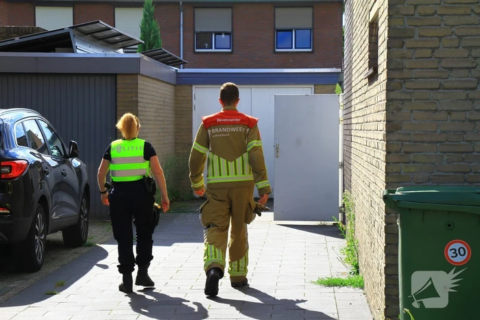 Brand in tuin van woning