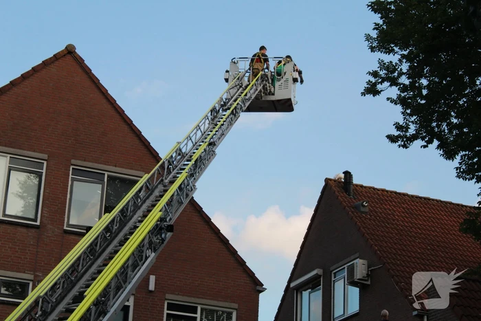 Brandweer redt kat van dak