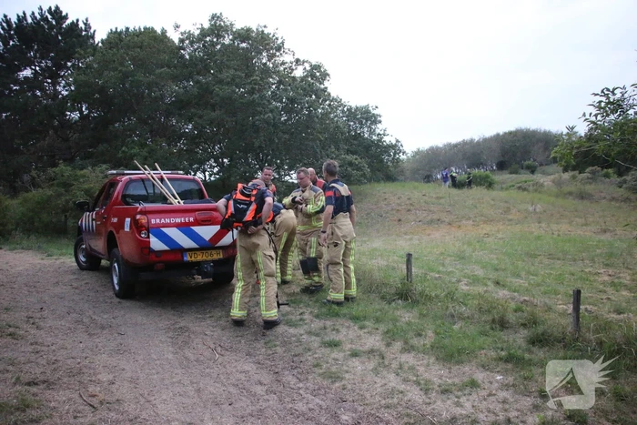 Stuk duin in vlammen opgegaan