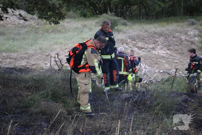 Stuk duin in vlammen opgegaan