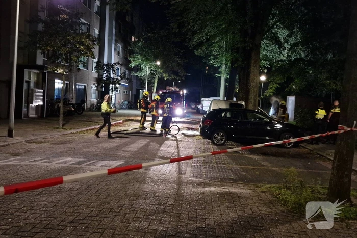 Brand in bestelbus snel geblust