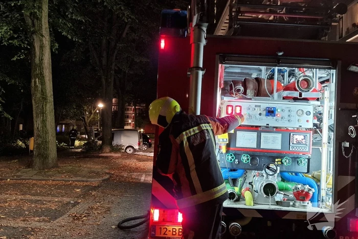 Brand in bestelbus snel geblust