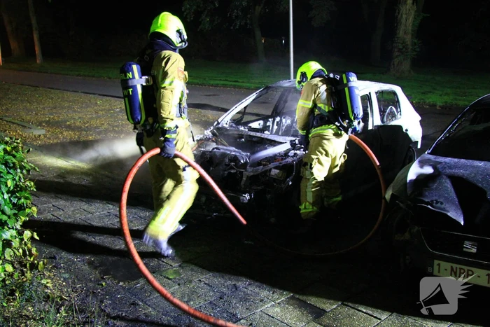 Auto's verwoest door brand