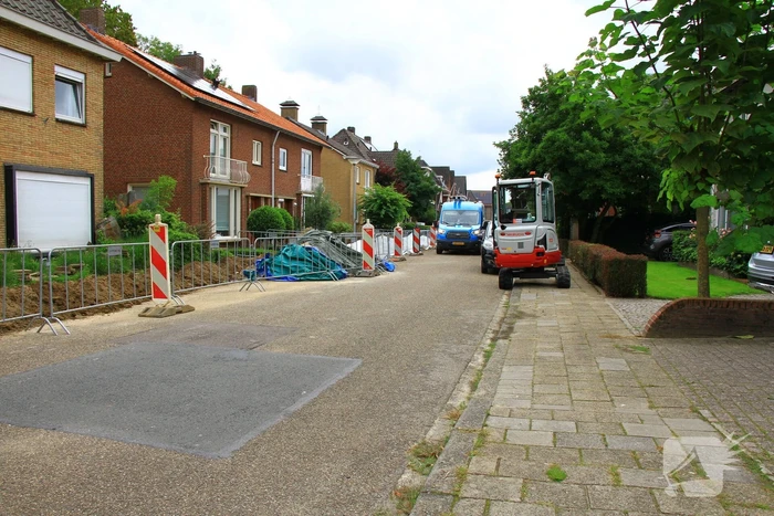 Waterleiding breekt tijdens werkzaamheden