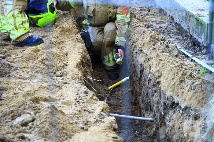 Gaslekkage tijdens werkzaamheden aan woning