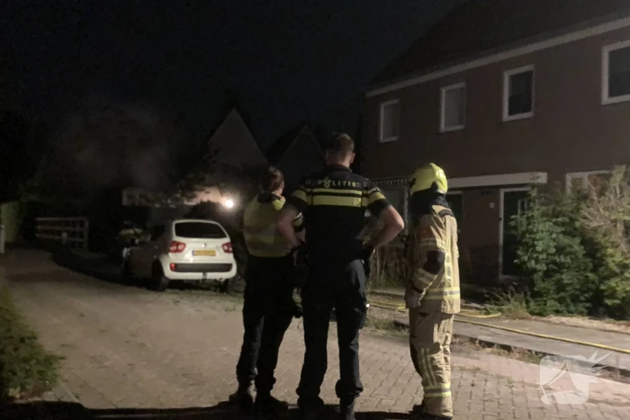 Auto beschadigd na brand