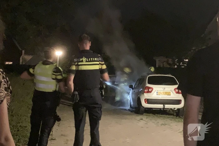 Auto beschadigd na brand