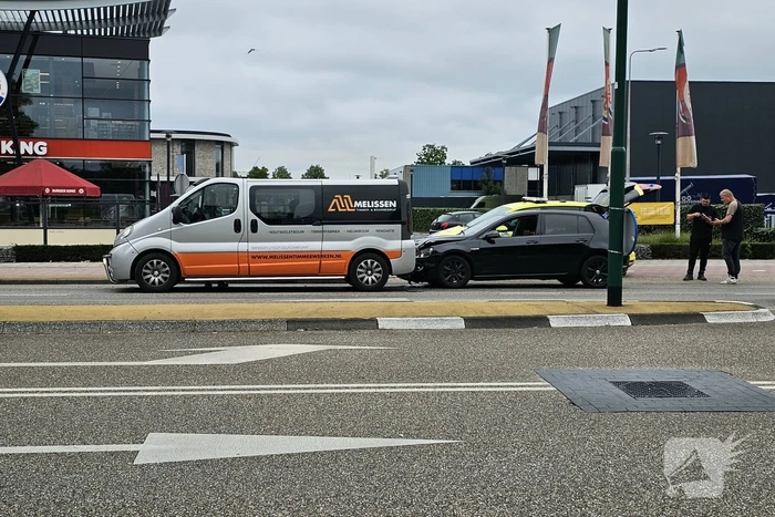 Kop-staartbotsing voor verkeerslicht
