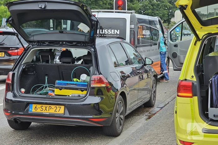 Kop-staartbotsing voor verkeerslicht