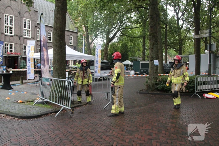Gaslekkage bij opbouw evenement