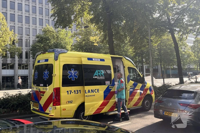 Motor aangereden door personenauto