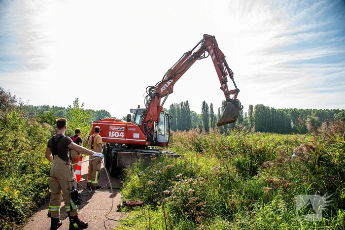 Brandweer ingezet voor paard in diepe sloot