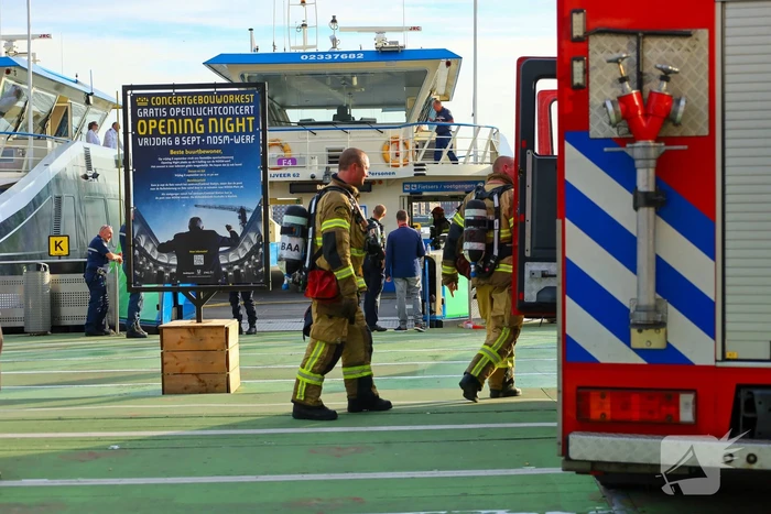 Brand in accuruimte van veerpont