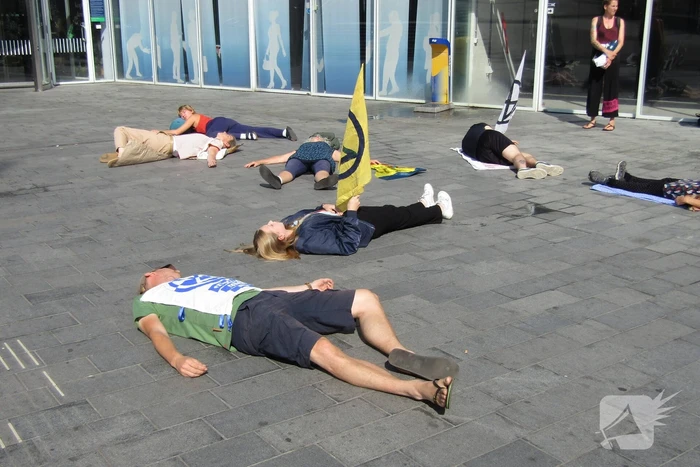Demonstratie op centraal station