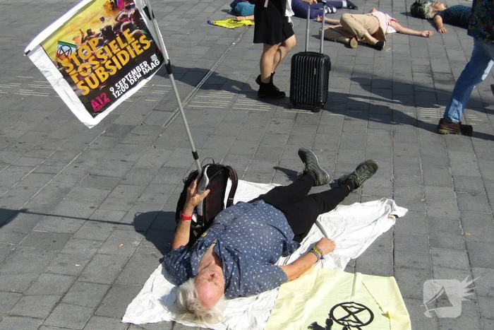 Demonstratie op centraal station