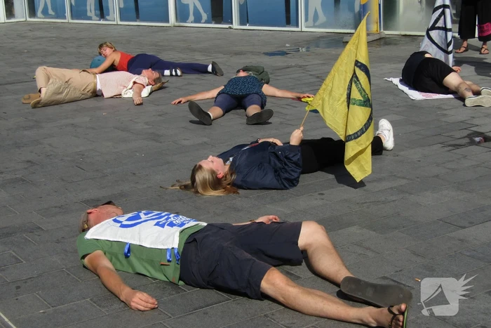 Demonstratie op centraal station