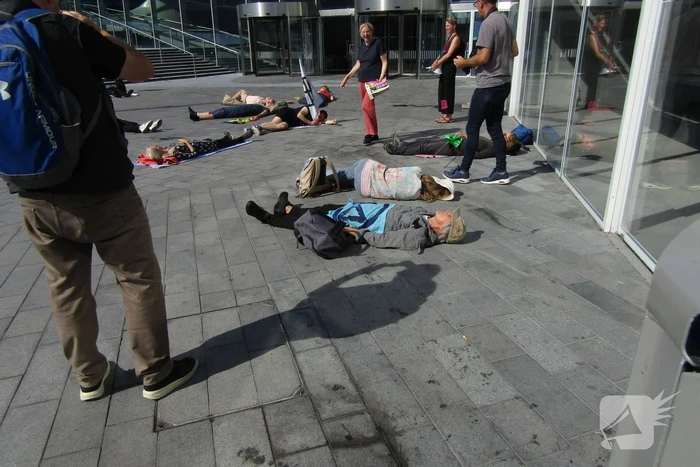 Demonstratie op centraal station