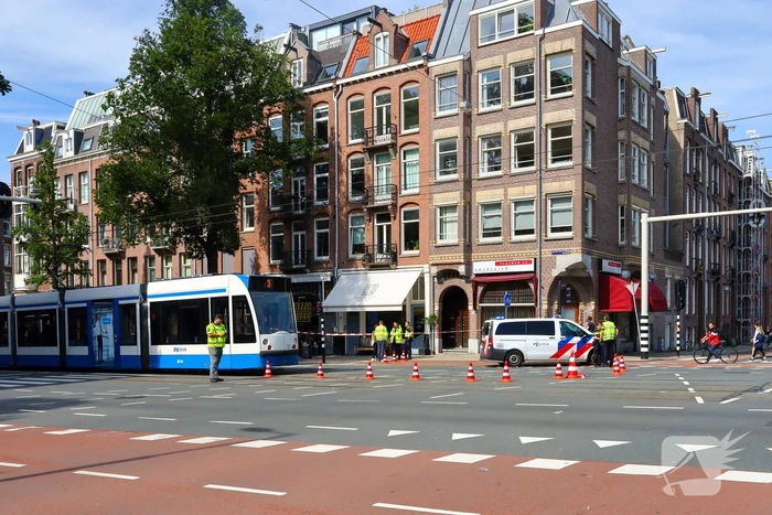 Vrouw met fiets aangereden door tram