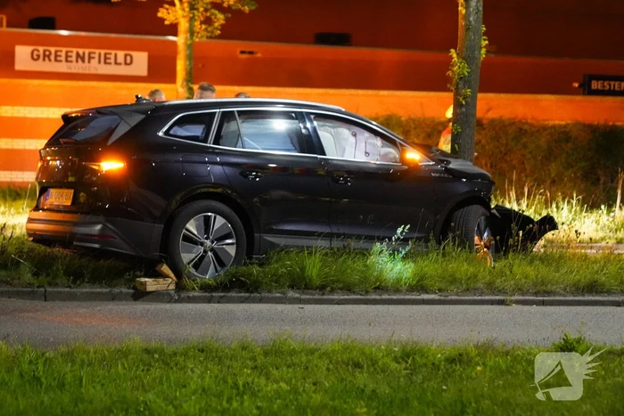 Automobilist klapt op boom