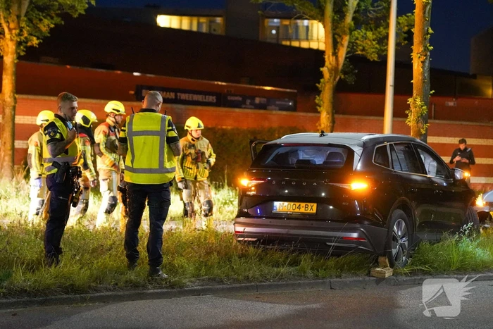 Automobilist klapt op boom