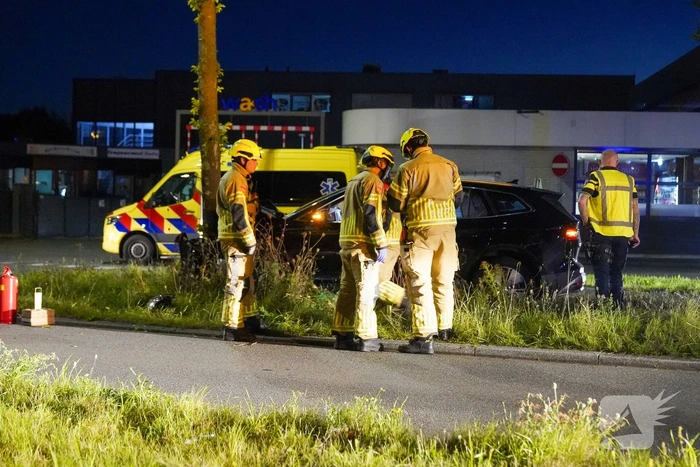 Automobilist klapt op boom