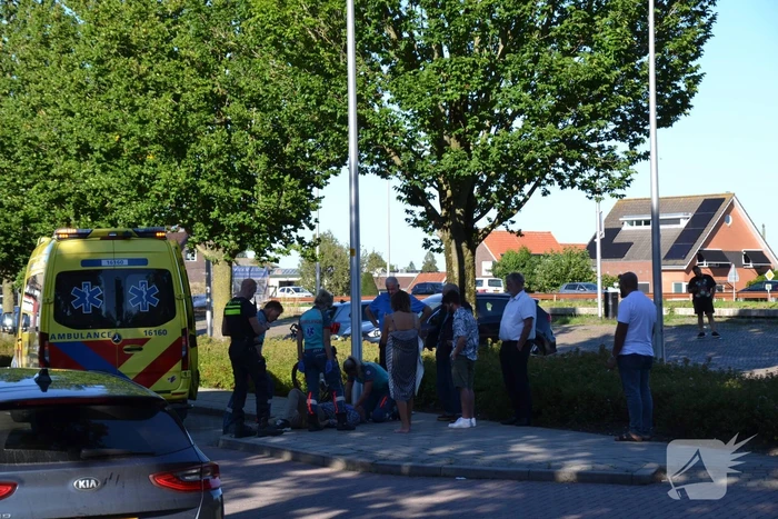Persoon ten val met elektrische fiets