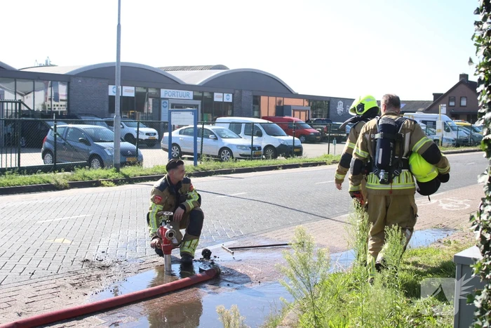 Flinke brand in garagebox