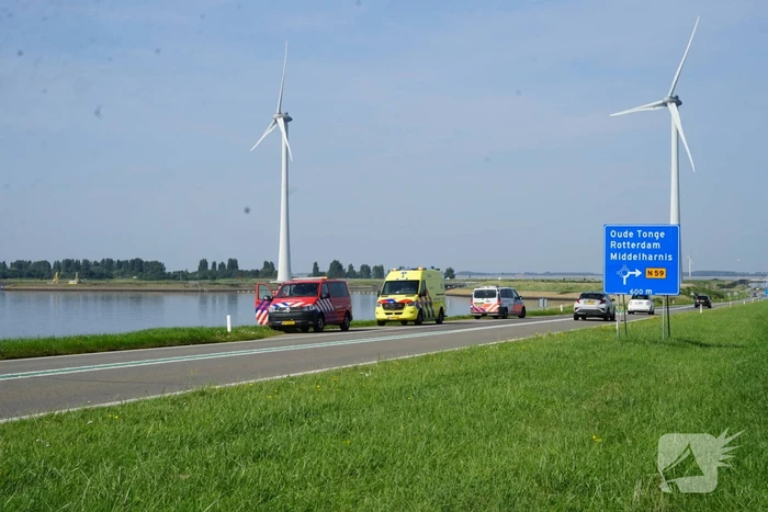 Recreant zorgt voor melding ongeval