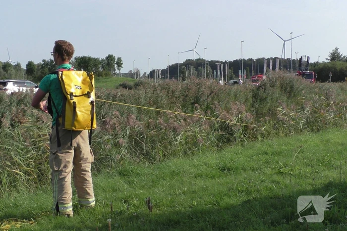 Grote zoekactie naar te water geraakte hond