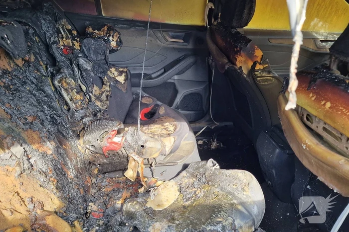 Auto flink beschadigd door brand