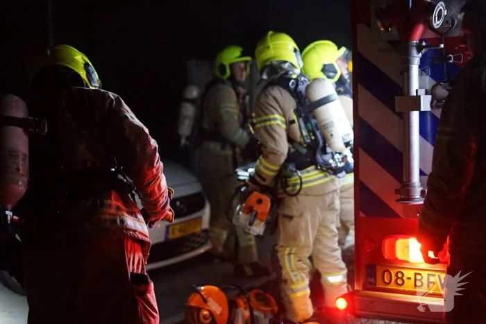 Tuinhuis achter woning afgebrand