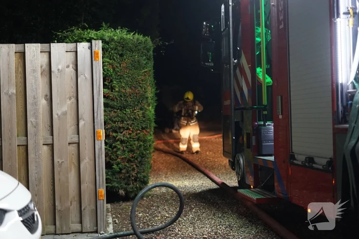 Tuinhuis achter woning afgebrand