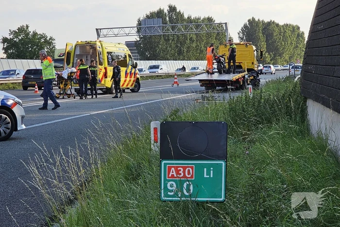 Motorrijder gewond bij val