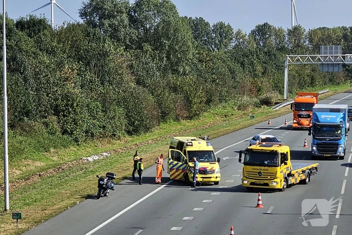 Motorrijder gewond na val op snelweg
