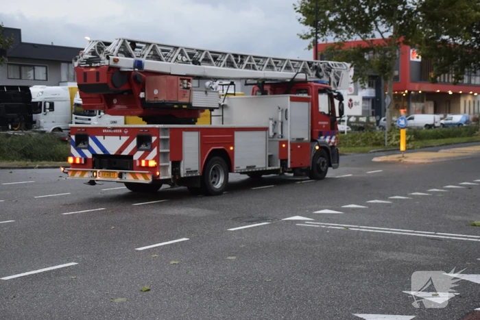 Boom omgekapt wegens stormschade